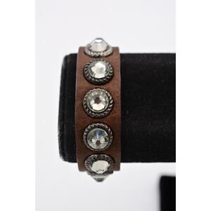 Streets Ahead Small Bracelet Belt Gunmetal Made With Swarovski Crystal Bin5